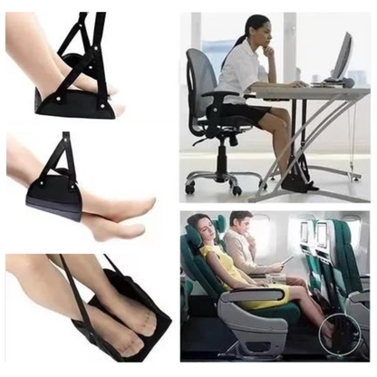 "Adjustable Travel Foot Hammock for Airplane & Office - 1/3 Pack Foot Rest Pad for Long Flights, High-Speed Rail, and Desk - Portable Leg Support"