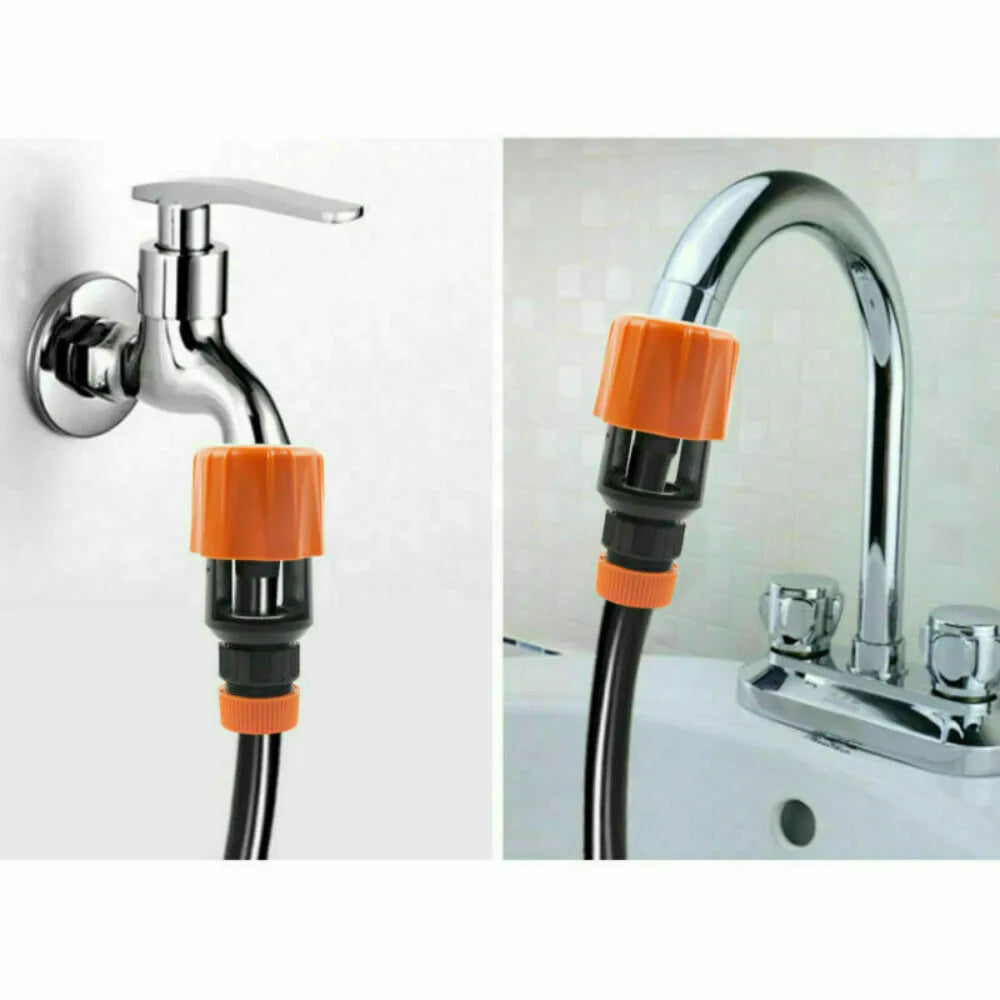 "Universal Kitchen & Garden Tap to Hose Connector Adapter – Quick Fit, Indoor/Outdoor Use"