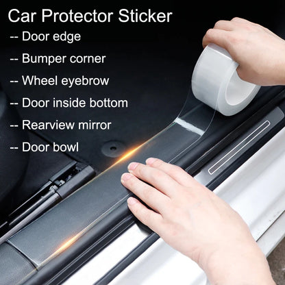 "Carbon Fiber Car Door Edge Protector – Full Body Sticker & Protective Film"