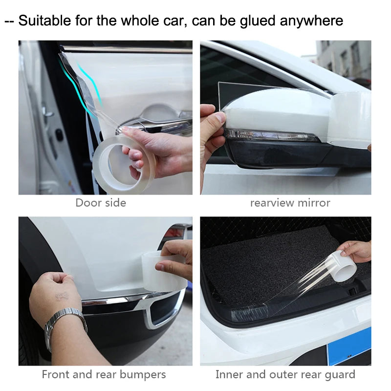 "Carbon Fiber Car Door Edge Protector – Full Body Sticker & Protective Film"