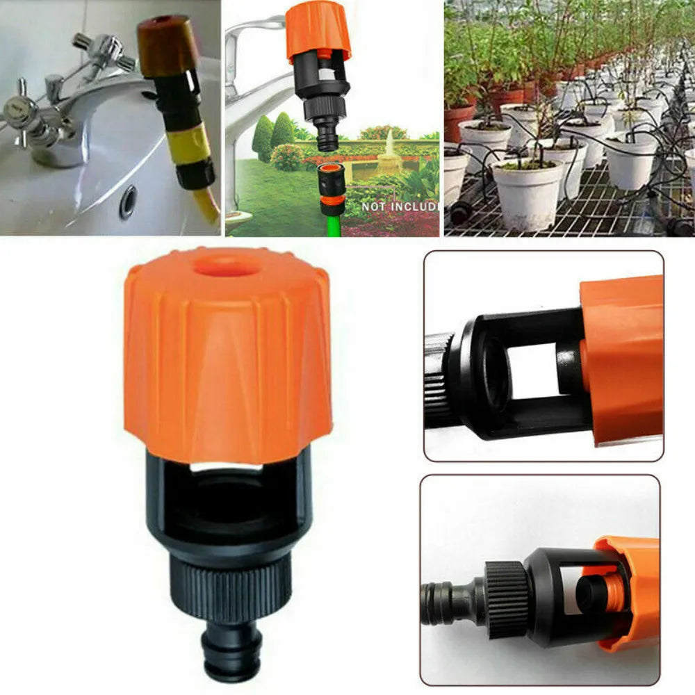 "Universal Kitchen & Garden Tap to Hose Connector Adapter – Quick Fit, Indoor/Outdoor Use"