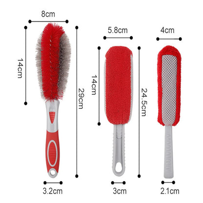 3PCS Double Head Car Vent & Grille Cleaning Brushes