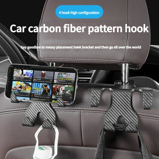 Multifunctional Car Seat Hooks - Universal Hanger for Bags, Clothes & Phone Holder