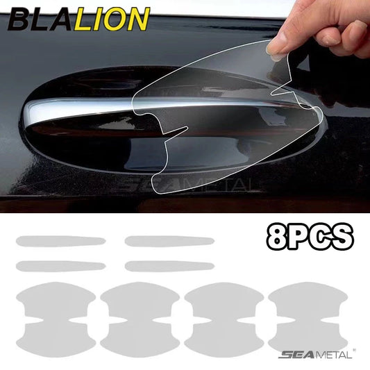 Universal Car Door Handle Scratch Guard – 8PCS Transparent Protection Strips"