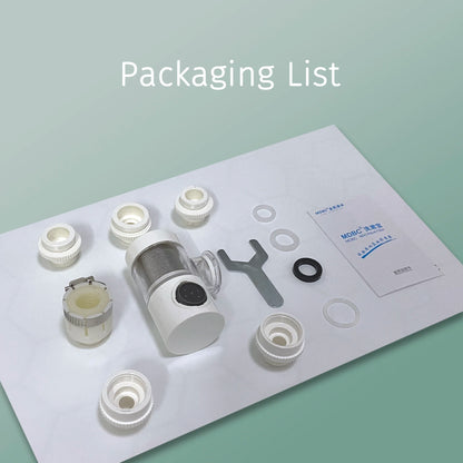 Water filter packaging list