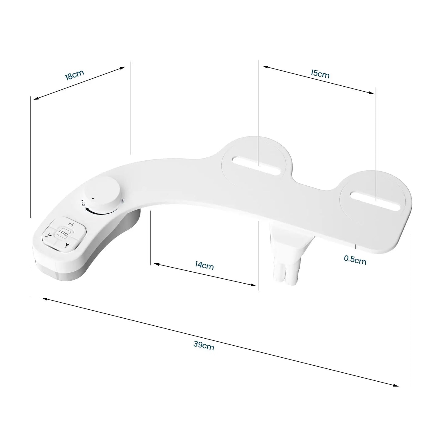 "Samodra Self-Cleaning Bidet Attachment - Dual Nozzle for Front & Rear Wash | Non-Electric Water Toilet Seat Attachment"