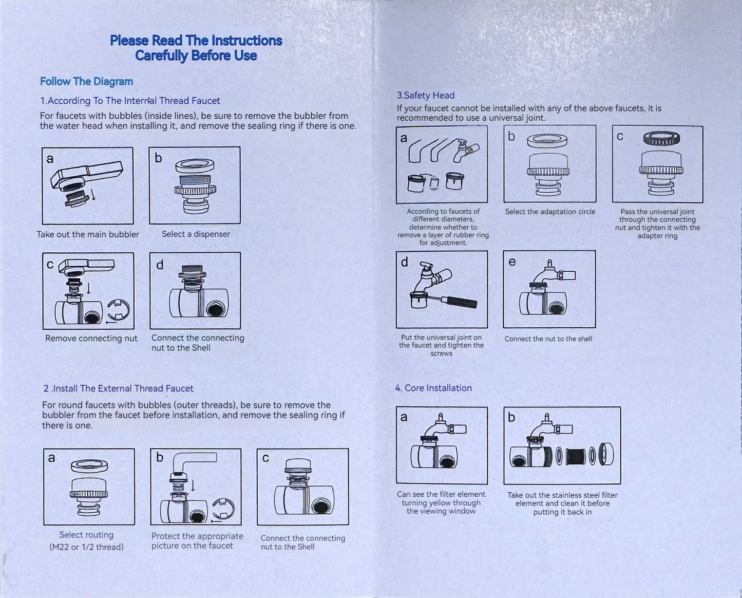 Water purifier instalation guide 