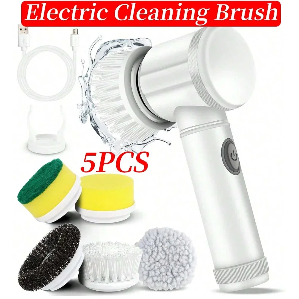 "Multifunctional Rechargeable Electric Cleaning Brush – Automatic Brush for Dishwashing, Pots, Cooktops, and Tile Cleaning"