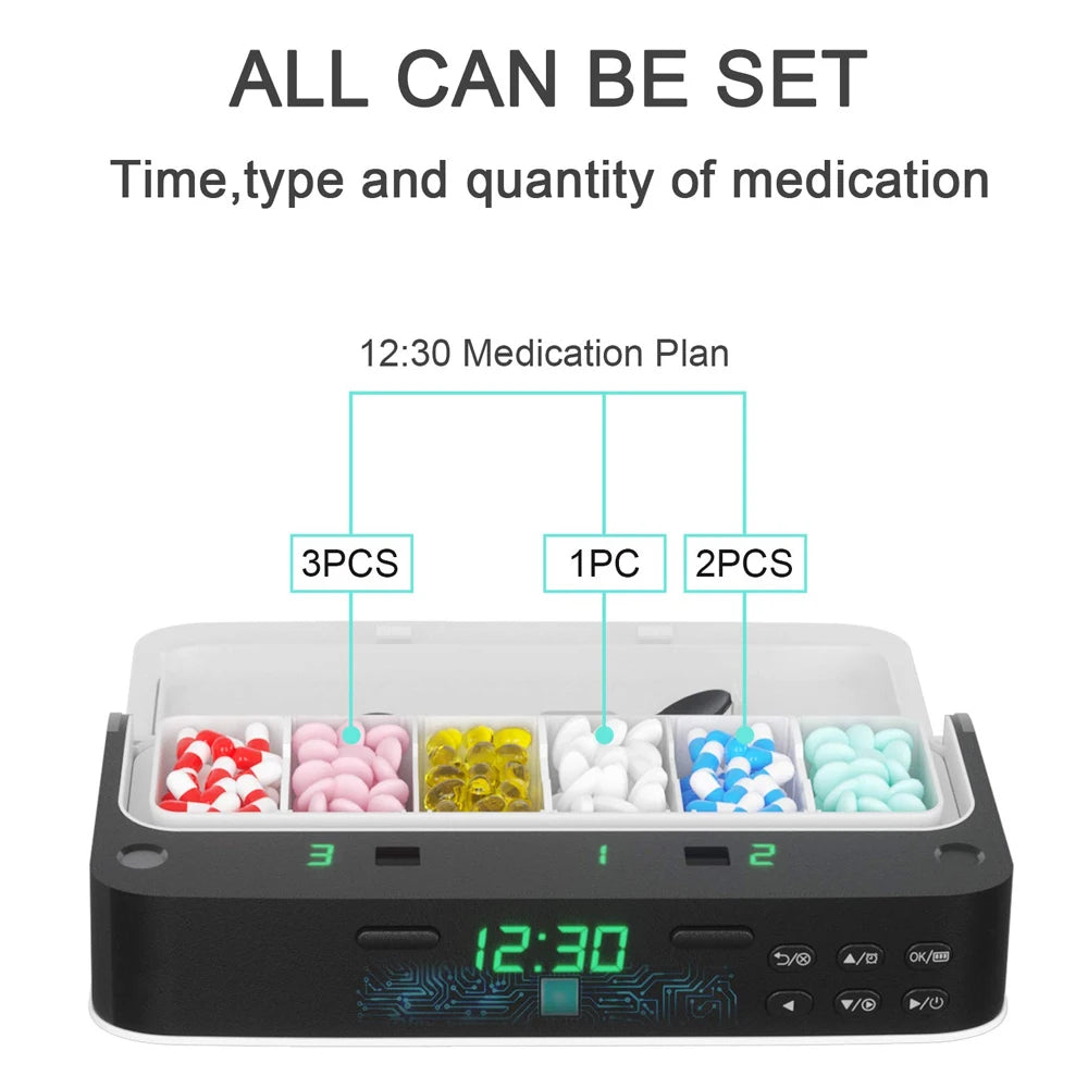 Pill box with alarm