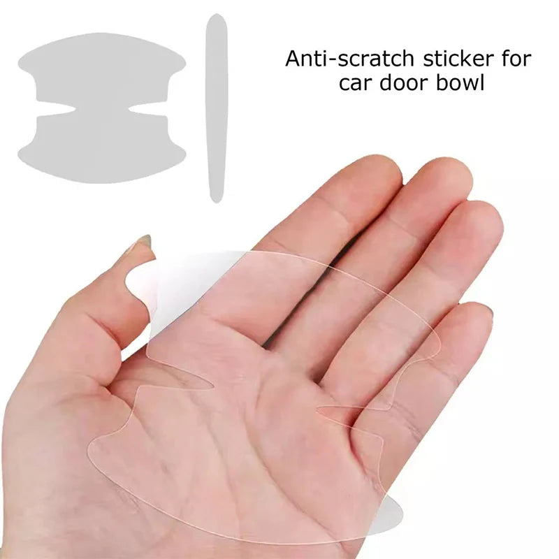 Universal Car Door Handle Scratch Guard – 8PCS Transparent Protection Strips"