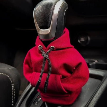 "Hoodie Gear Shift Cover – Fashionable Sweatshirt Knob Decor for Manual Gear Handles"