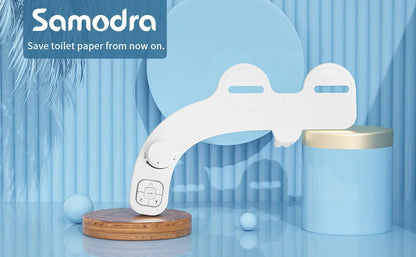 "Samodra Self-Cleaning Bidet Attachment - Dual Nozzle for Front & Rear Wash | Non-Electric Water Toilet Seat Attachment"