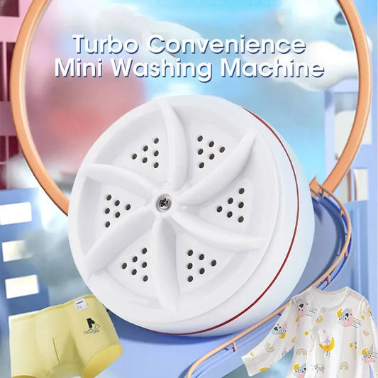 Portable Mini USB Washing Machine – Rotating Turbine for Socks, Underwear, Dishes – Ideal for Travel, Home & Business Trips