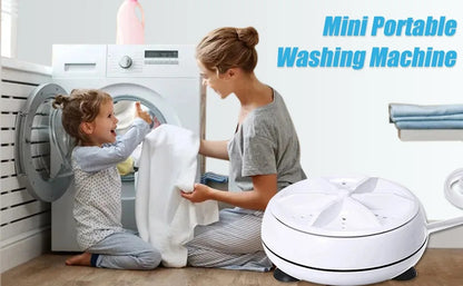 Portable Mini USB Washing Machine – Rotating Turbine for Socks, Underwear, Dishes – Ideal for Travel, Home & Business Trips